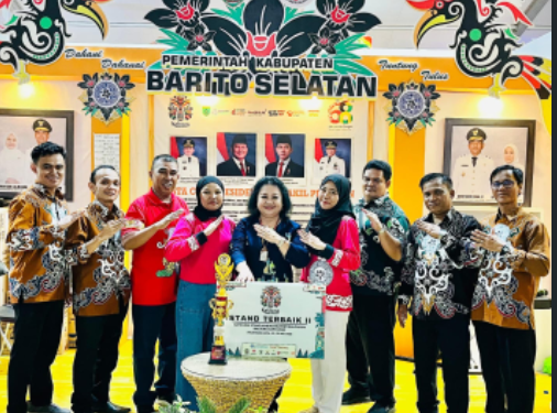 Kabupaten Barito Selatan Raih Juara Stand Terbaik II Kategori Kabupaten/Kota di Kalteng Expo 2025
