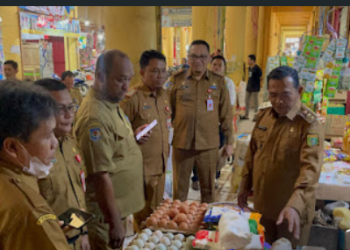 Perdana, Wabup Barsel Pimpin Sidak Pasar Jelang Bulan Ramadan