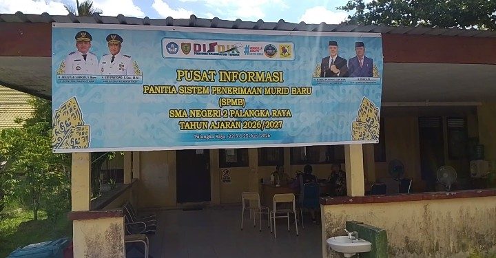 PENDAFTAR PESERTA MURID DIDIK BARU, SPMB TAHUN 2026 SMAN 2 KOTA PALANGKA RAYA, BERJUMLAH SEKITAR 800 ORANG LEBIH