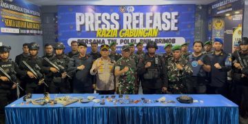 Razia Gabungan Skala Besar di Rutan I Medan Libatkan TNI dan Brimob Bersenjata Lengkap